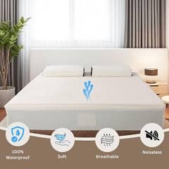 100%Water Proof- Mattress Protector (White)