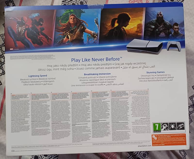 PS4 Slim Disk Edition Brand new Condition with Spiderman 2 Game 7