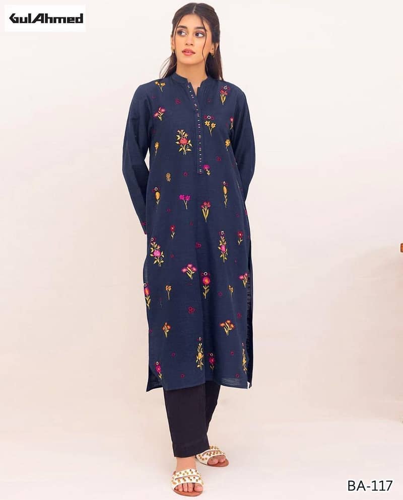 3 Pc Lawn Suit – Embroidered Front & Sleeves | Digital Dupatta 0