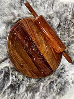 Wooden Chakna Belan Set – High Quality Roti Maker for Kitchen Use