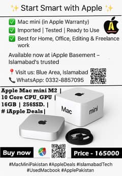 Apple Mac mini M2 | 16GB | 256SSD | Warranty | #iApple Basement Isb