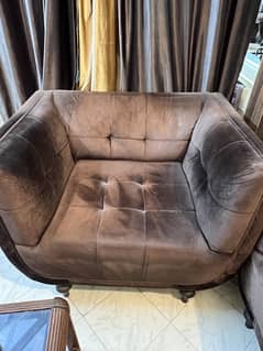 SOFA SET DARK BROWN COLOUR