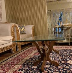 Stylish Glass Top Coffee Table – Gently Used, Great Condition