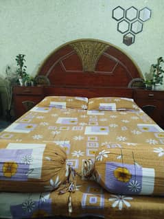 double bed with mattress  with almari