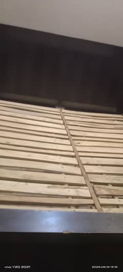 wooden bed