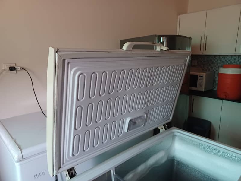 Waves deep freezer, in good running condition.  Rating 8. 10