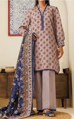 3 Pcs Women's Unstiched Lawn Suits | Premium Quality Fabric