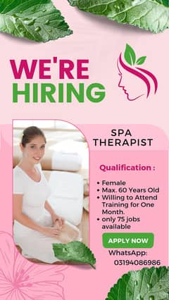 spa job & services available +923194086986