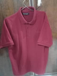 Men's T Shirt For Sale in Maroon/Mustar, Large Size (Paul Smith Brand)