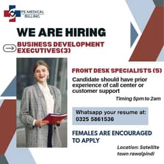 business development executives and front desk offiers