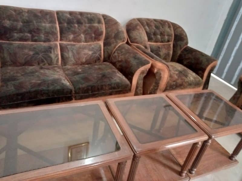 5 seater sofa set with tarpai set (3 tables) 4
