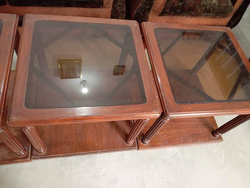 5 seater sofa set with tarpai set (3 tables) 5