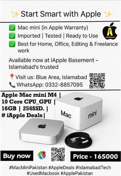 Apple Mac mini M4 | 16GB | 256SSD | Warranty | #iApple Basement Isb