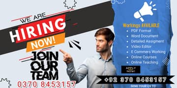 Part Time Full Time Job / Typing job/Data Entry Job /Assignment Job