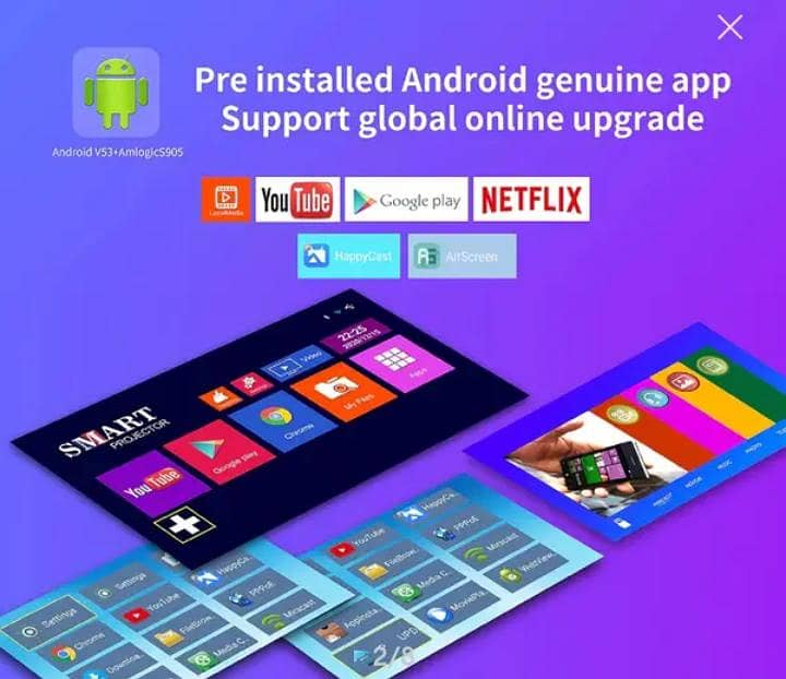 4k high resolution Android projector 5