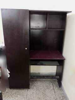 Computer table with cabinet