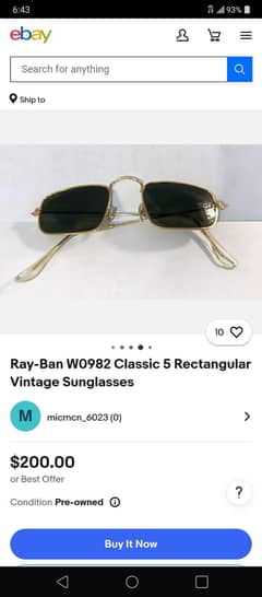 rayban original sunglass