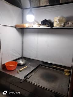 shawarma and burgar with hot plateplate