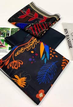 3 pc women unstitched clothes digital print