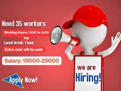 Need an person as helper in Cooling Business