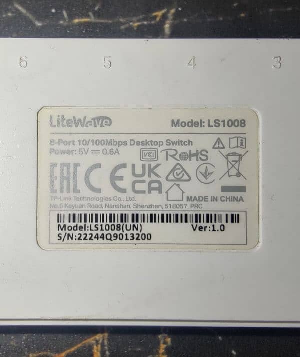 Tp-Link Desktop Network Switch LS1008 8-Port 10/100Mbps 1