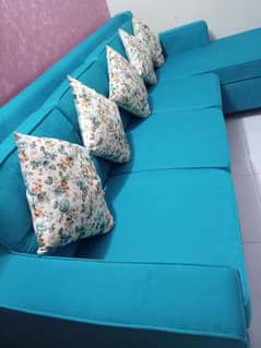 Five Seater L-Shaped Molty Foam Sofa Set for Sale