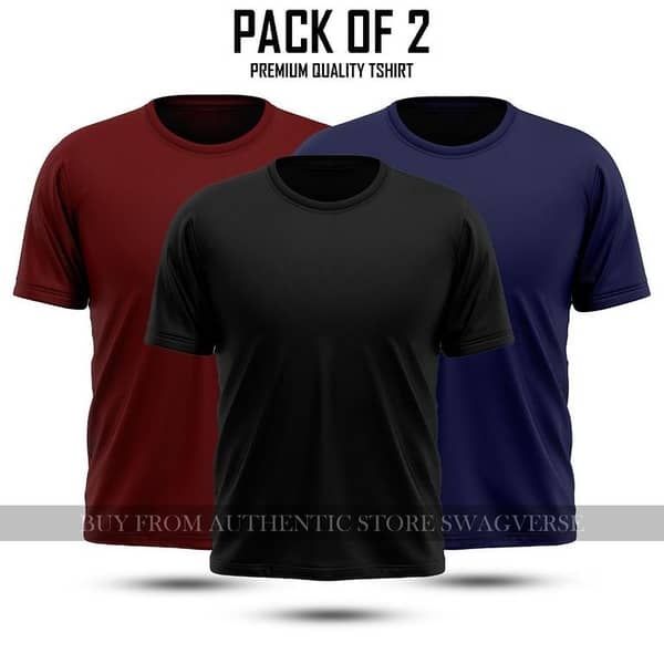t shirt for men -  Pack of 2 and 3 Basic Half Sleeves T-Shirt for Men | Women and Girls – shirts for boys -  Premium Cotton Blend, Stylish & Comfortable – shirts for men - deal for All Seasons Pack Of 2 S