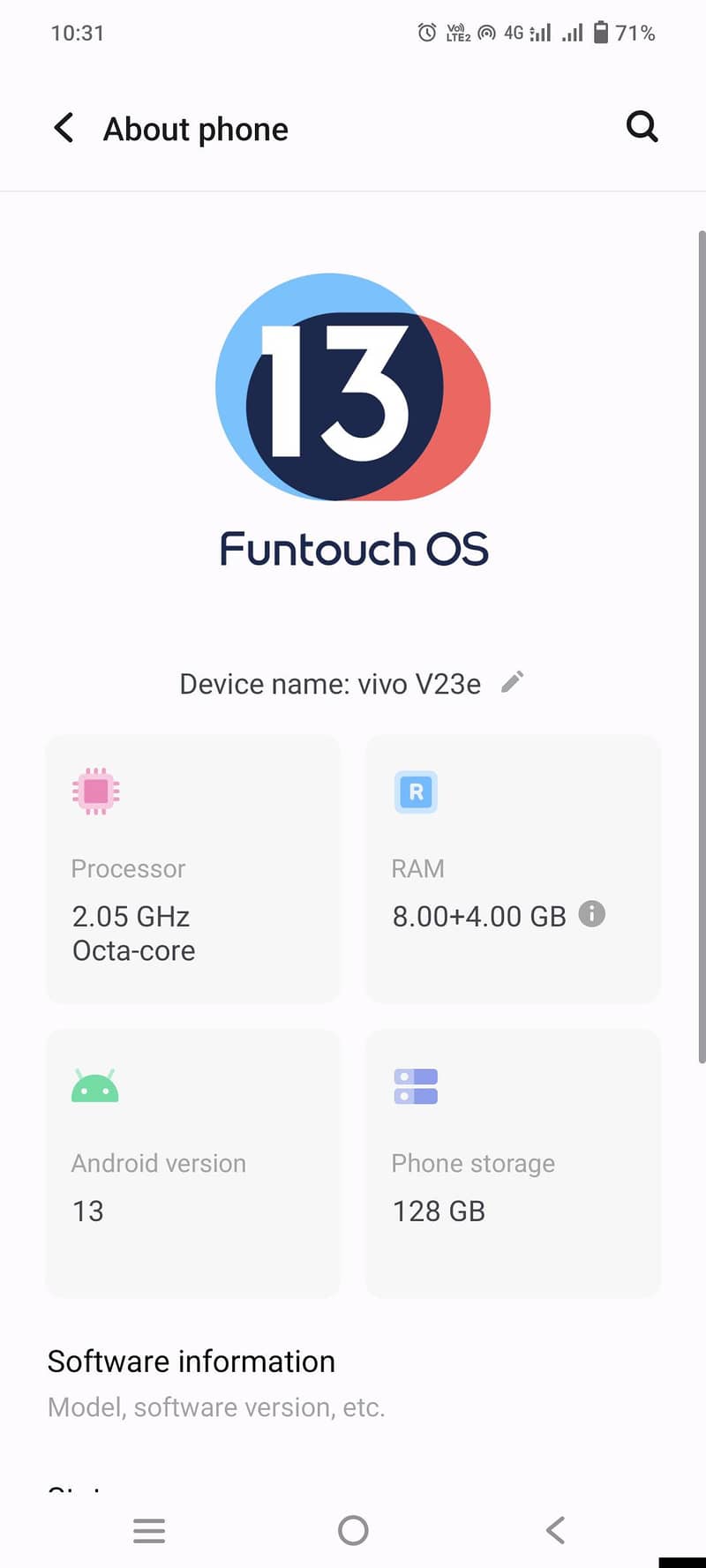 Vivo v23e Mobile in Neat 10/10 Condition In Burewala 2