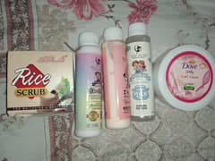hand cream and face wash