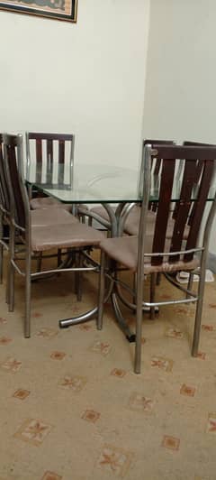 Dining table six chair