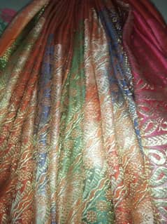 Banarsi Indian Sari  SatRangi unstitched