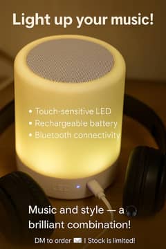  LED Bluetooth Speaker with Touch Light – Stylish & Powerful Sound!