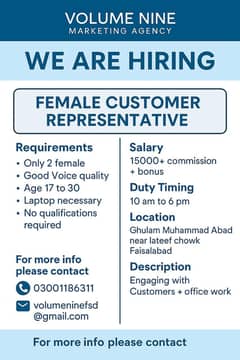 Customer service and Office Work