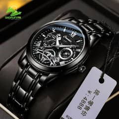 Men’s Hollow Luminous Quartz Watch – Calendar Display