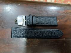 Royal London 24 mm original leather strap with folding clasp in 3500