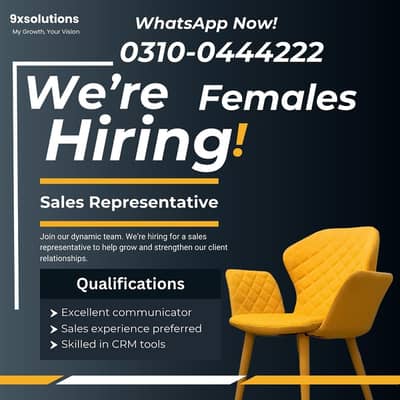 Female Required for office work 25000-55000 salary