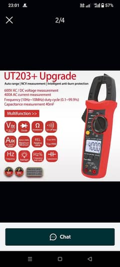 AC/DC clamp meter ut-203+upgrade