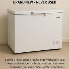 Haier Model HDF 385  Double Door Brand New 2 in 1