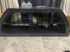 Oak wood tv console table