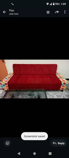 sofa & bed for sale good condition no problem always good red colour