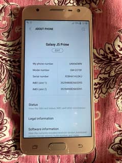 Sumsung Galaxy J5 Prime Gold Color