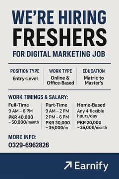 Full-Time & Part-Time Job Opportunities Available!