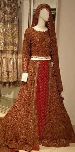 Designer Bridal Dress, Elegant tail style lehnga