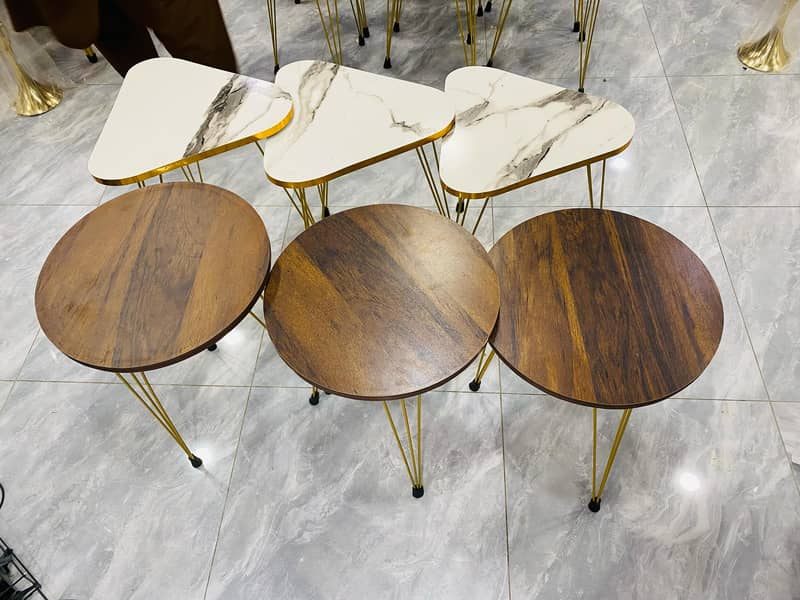 set of 3 Round coffee Table HIGH Gloss Nesting End Tables 13
