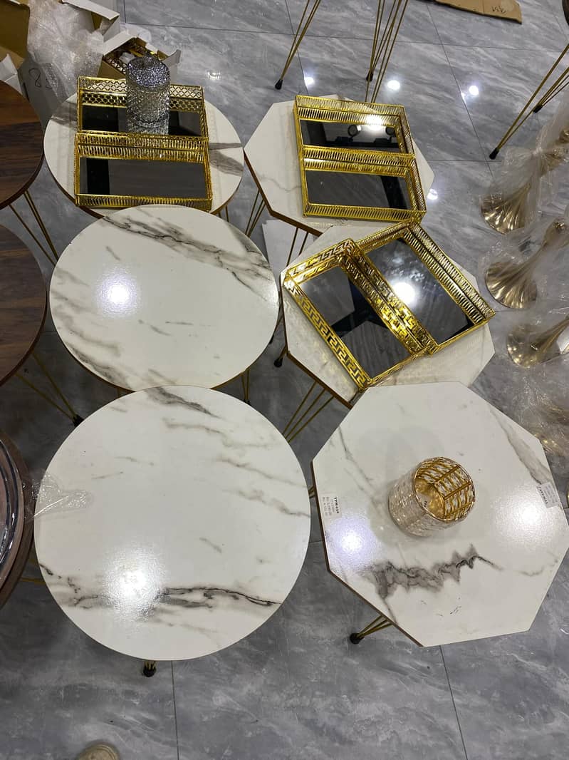 set of 3 Round coffee Table HIGH Gloss Nesting End Tables 16