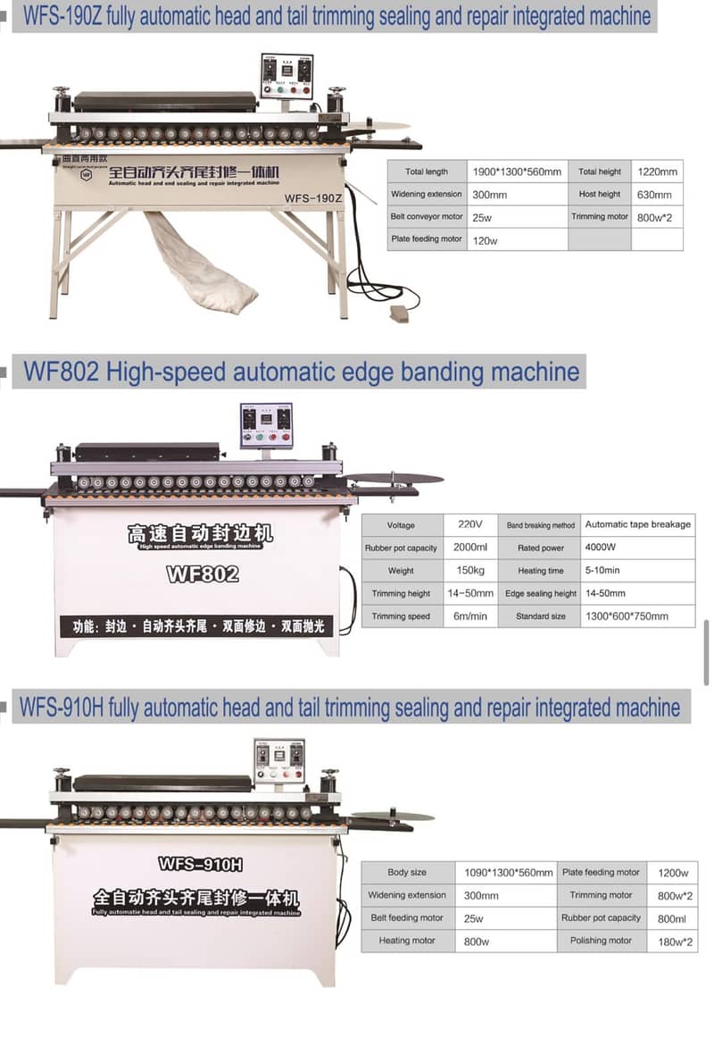 Edge banding Combined table saw router machine 5