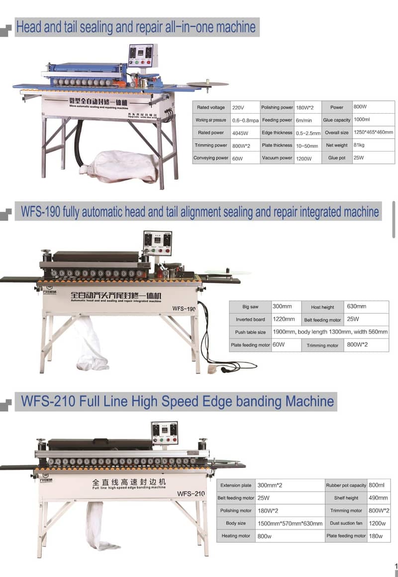 Edge banding Combined table saw router machine 6