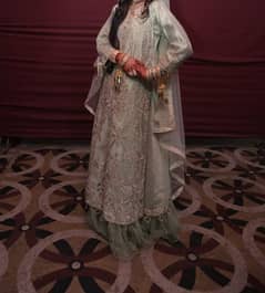 heavy long maxi , walima dress , engagement dress, nikah dress