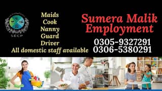 Maids / House Maids / Chef / House Cook / Baby Sitter maid available