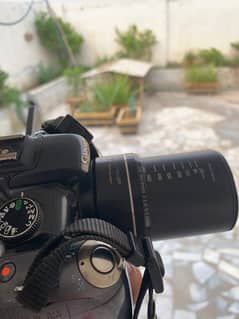 slr attached lense camera with hight battery backup